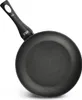 A black frying pan with a black handle, shown from a slightly elevated angle against a white background. Náhľad obrázku produktu