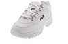 A white Fila sneaker is shown from a slightly elevated side angle against a white background. Anteprima dell’immagine prodotto