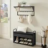 ACAZA Wandgarderobe – Garderobe – 14 Haken – Metall und Produktbild-Vorschau 5