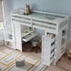 Flieks Etagenbett 90x200cm mit Schreibtisch und Regal, Produktbild-Vorschau 3