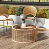 Outsunny Beistelltisch aus Polyrattan Kaffeetisch mit Produktbild-Vorschau 9