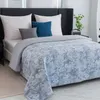 Tagesdecke FLOWERS blau / grau Maße: 220 x 240 cm Produktbild-Vorschau 2