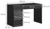 Schminktisch Vicco Omira Schwarz 120 cm ohne Spiegel, Model Produktbild-Vorschau 7