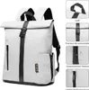 Damen Herren Rolltop Rucksack 25L, Groß Schulrucksack Produktbild-Vorschau 2