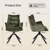 Duhome Sedia da pranzo girevole a 360° Set di 2 poltrone Anteprima dell’immagine prodotto 4
