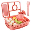Amathley Bento Box Kinder Lunchbox Brotdose mit Fächern und Produktbild-Vorschau 1