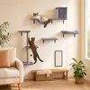 KOMFOTTEU 5 in 1 Katzen Kletterwand, Katzenwandmöbel Set Produktbild-Vorschau 8