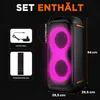 Pyle Partybox, Großer Bluetooth-Lautsprecher, Tragbare Produktbild-Vorschau 2