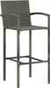 vidaXL 5-tlg. Gartenbar-Set Grau Produktbild-Vorschau 6
