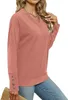Übergroße Damen-Sweatshirts mit V-Ausschnitt und langen Produktbild-Vorschau 4