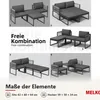 Melko sedací souprava hliníková balkonová souprava lounge Náhled obrázku produktu 13