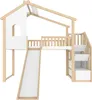 Lit mezzanine, 90 × 200 cm, avec barrières de sécurité, Voir les images du produit 10