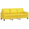 vidaXL Canapé 3 places jaune clair 180 cm Tissu Voir les images du produit 11