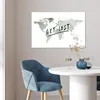 MuchoWow® Poster Weltkarte - Zitat - Grau 90x60 cm - Produktbild-Vorschau 5