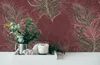 Rote Tapete mit Federn, Gold Design & Struktureffekt Produktbild-Vorschau 9