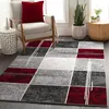TT Home Teppich  Karo Design Modern Wohnzimmerteppich Grau Produktbild-Vorschau 1