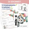 XXL Einladungskarten Kindergeburtstag Katze 10er Set Produktbild-Vorschau 3