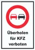 Überholverbot KFZ Schild A4 (210x297mm) Produktbild-Vorschau 1