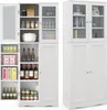 KOMFOTTEU Armadio alto a vetrina in legno, mobile da cucina Anteprima dell’immagine prodotto 8