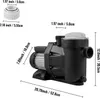 SucceBuy Pompe de piscine 1 CV 19200 l/h 750 W Pompe de Voir les images du produit 8