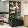 Cloison « Bernalda » avec jardinière Roulettes Acier 186 x Voir les images du produit 4
