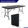 Buffettisch klappbar | HxBxT 74x180x74cm | mit Tragegriff | Produktbild-Vorschau 2