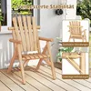 Chaise de jardin COSTWAY en bois, fauteuil de jardin Voir les images du produit 5