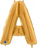 Pallone in foil con lettera gigante 26"/66cm | Oro #A Anteprima dell’immagine prodotto 1