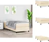 vidaXL Boxspringbett Creme 90x200 cm Stoff -  Betten & Produktbild-Vorschau 1