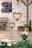 2x Gartenstecker "Herz" aus Metall in Rost Optik, mit Produktbild-Vorschau 1