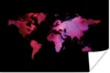 MuchoWow® Poster Weltkarte - Aquarell - Rosa 180x120 cm - Produktbild-Vorschau 1