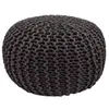 Sitzhocker Pouf SET 2 Stück Ø 55 cm H 37 cm Strickhocker Produktbild-Vorschau 2