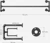 SONGMICS Kleiderstange (2 St) Wandmontage bis 60 kg Produktbild-Vorschau 7