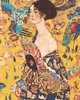 Diamondi - Diamond painting - DAME MIT FÄCHER (G. KLIMT), Produktbild-Vorschau 1