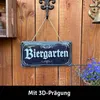 LANOLU Biergarten Schild mit Kordel, lustiges Retro Produktbild-Vorschau 2