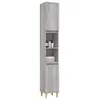vidaXL Badschrank Grau Sonoma 30x30x190 cm Holzwerkstoff Produktbild-Vorschau 4
