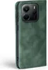 A close-up side view of a green flip phone case for a Xiaomi Redmi Note 14. Produktbild-Vorschau