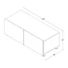 TV-Schrank CALABRINI C-11 mit 2 Türen Fernsehschrank 100 cm Produktbild-Vorschau 2