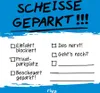Scheiße geparkt - Klebezettel Produktbild-Vorschau 2