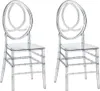 2er Set Stühle aus Polycarbonat - Kristall - AMALINE Produktbild-Vorschau 4