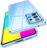 A clear protective phone case is shown from a diagonal angle, with the phone inside displaying a colorful screen. Náhled obrázku produktu