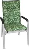 A garden chair with a green leaf pattern cushion. Produktbild-Vorschau