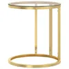 A gold and transparent side table on a white background. Podgląd zdjęcia produktu