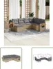 The Living Store 7-tlg. Garten-Sofagarnitur mit Kissen Produktbild-Vorschau 1