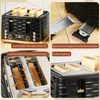 HOMCOM Toaster 4 Scheiben mit 7 Stufen, Auftaufunktion 1860 Produktbild-Vorschau 7