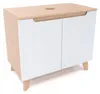 Szafka pod umywalkę biała dwudrzwiowa 60 x 45 x 70 cm dąb Podgląd zdjęcia produktu 1