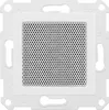A white electrical component with a perforated grille, mounted on a white frame. Produktbild-Vorschau