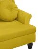 vidaXL Lavice s polštářem žlutá 120,5x65x75 cm sametová Náhled obrázku produktu 4