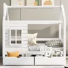 MODFU Kinderbett Hausbett 80x160cm mit Lattenrost und Produktbild-Vorschau 2