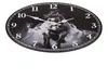 Wandklok Autronic diameter 34 cm - MDF - zwart-wit - Productafbeelding-voorbeeld 2